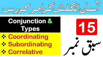 Conjunction Definition and Its Types in English Explained Through Urdu | Class 15 @AWEnglish