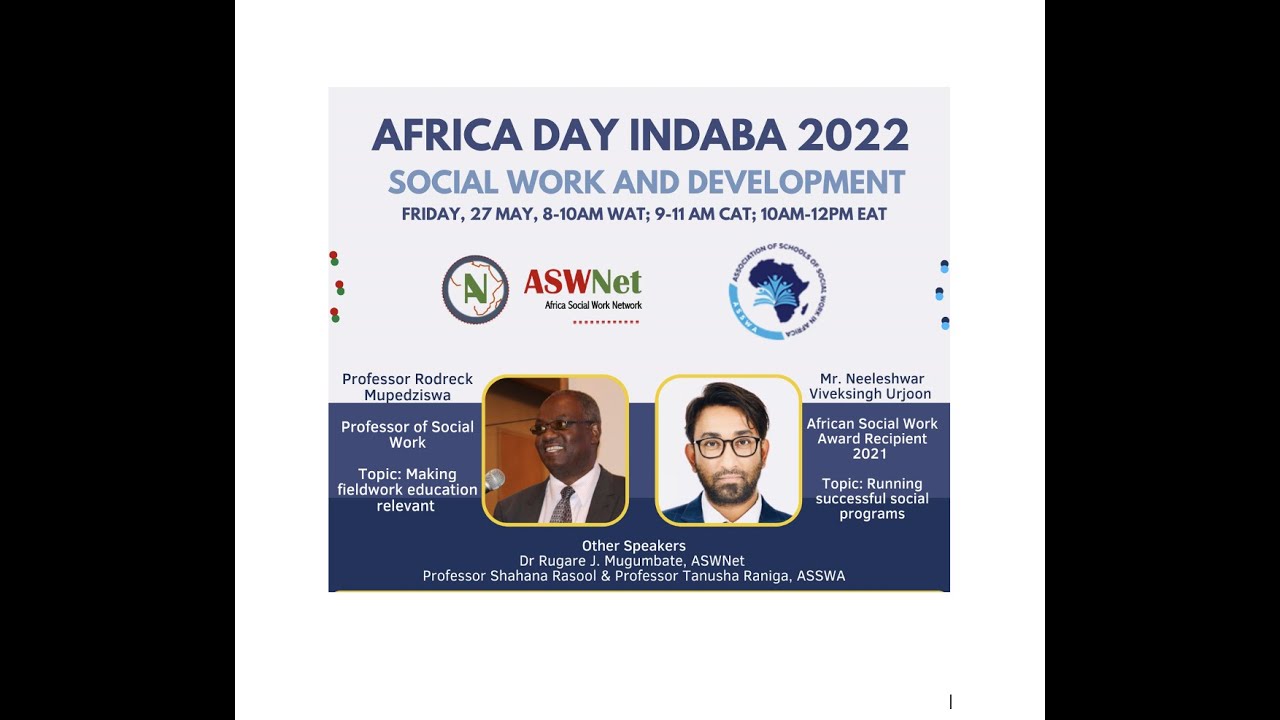 Social Work Award 2021 Speech -Africa Day Indaba 2022 – Vivek Urjoon