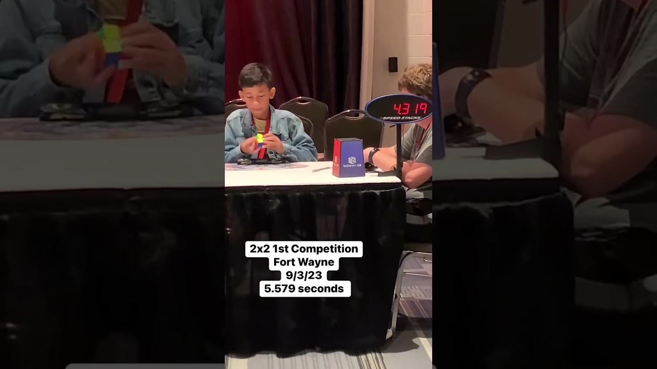 | Rubiks Cube | 2x2x2 event | Fort Wayne, Indiana | 1st Competition | 