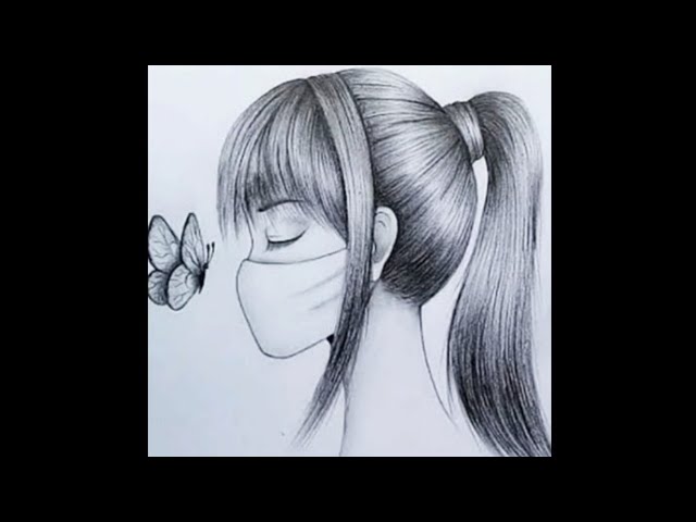 How to draw a Anime girl with Butterfly, step by step, Manga girl  pencil sketch, Girl drawing, #DrawingGirl #pencildrawing #Art #drawing, By Drawingneelu