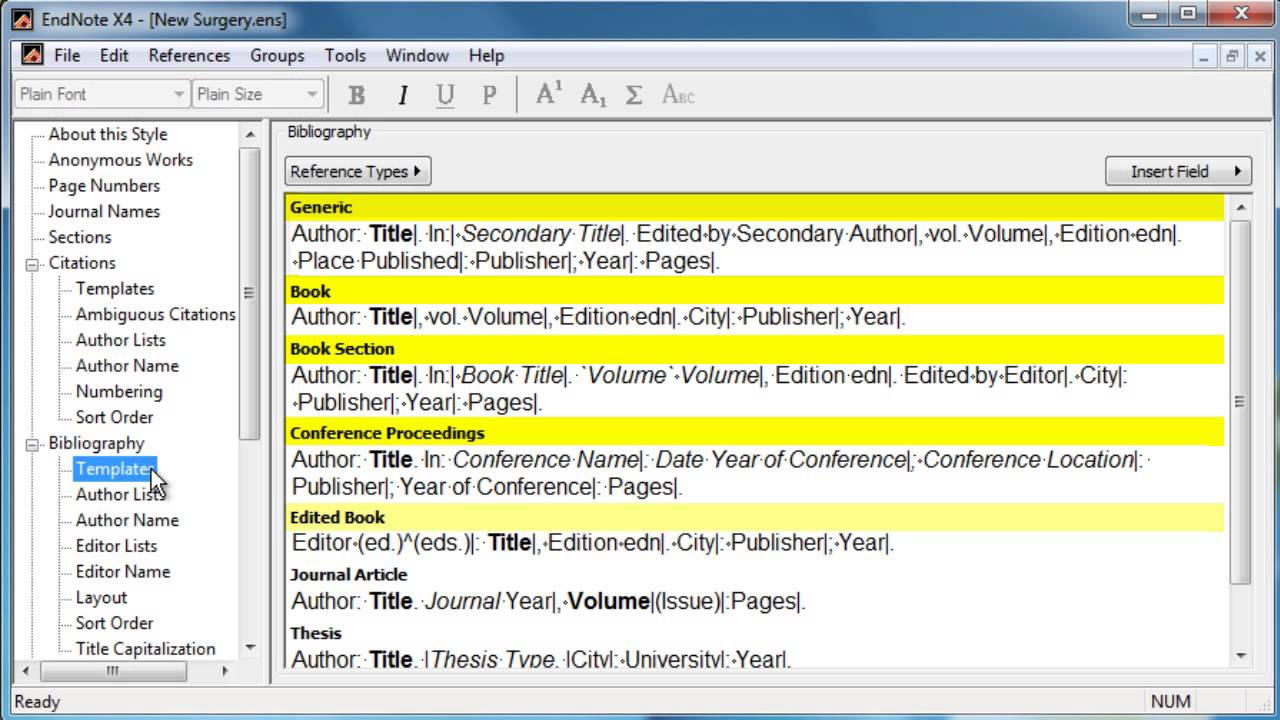 additional styles for endnote basic