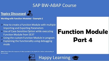 12 Werken met de functiemodule in ABAP Deel 4