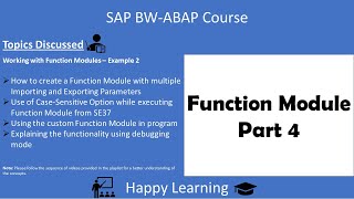 12 Working with Function Module in ABAP Part 4