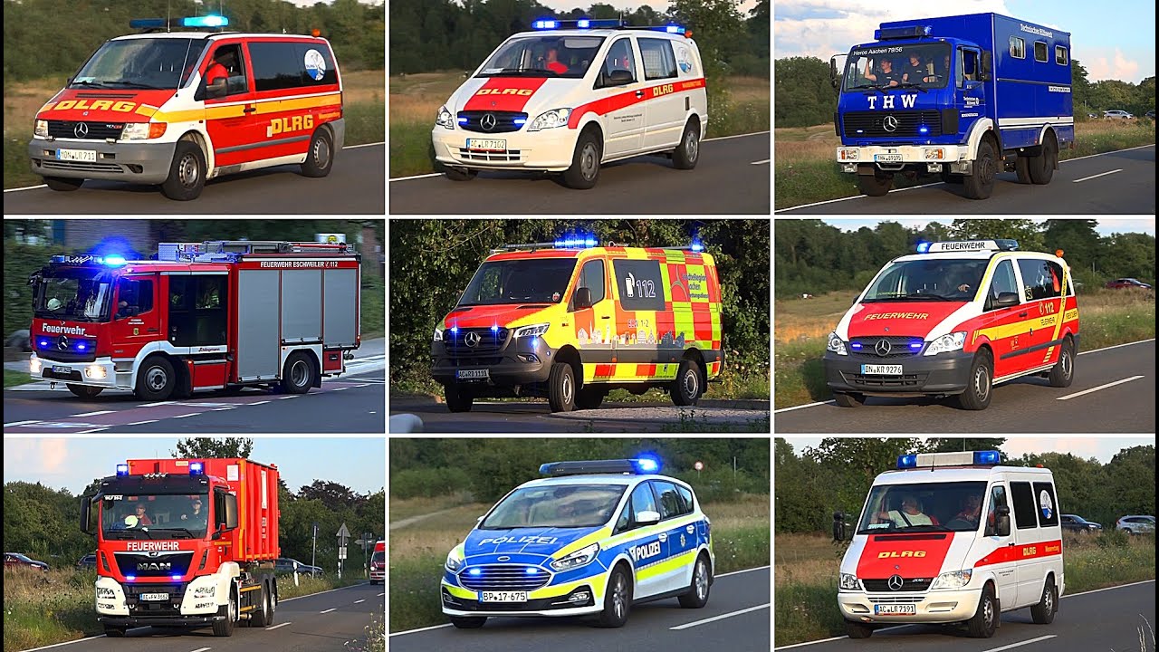 [Personensuche im Blausteinsee] - GROßEINSATZ in ESCHWEILER | Einsatzfahrten FW, DLRG, THW & Polizei