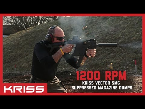 KRISS Vector SMG 1200 RPM Suppressed Magazine Dumps