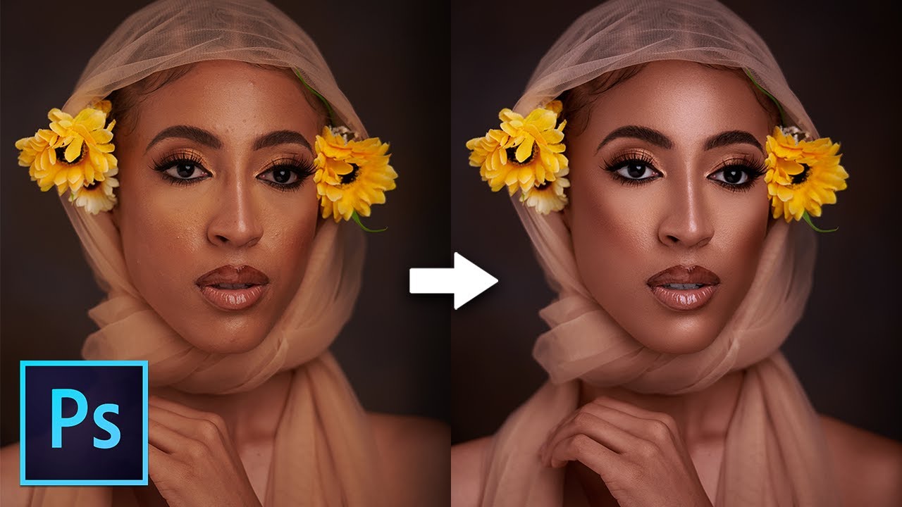 RETOUCHER un PORTRAIT PHOTO BEAUTÉ dans (workflow accéléré
