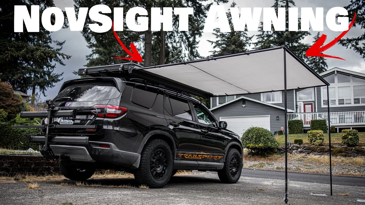 Installing HUGE Novsight 8.2 FT Awning on the 2025 Honda Pilot Trailsport