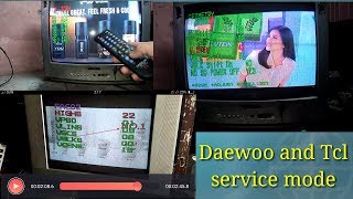 Daewoo & Tcl crt tv service mode