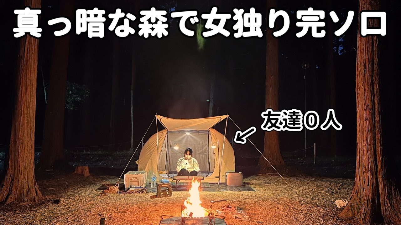 犬しか友達が居ないアラサー独身。嫌な事があったので、森へソロキャンプしに来ました