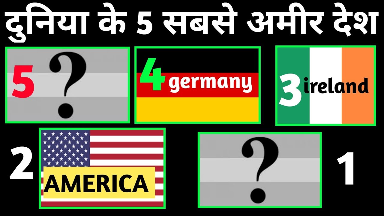 list of top 5 richest countries in the world 