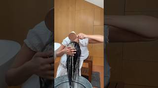 washing my hair like Edwardian Ladies did 🫧 | hair growth tips #youtubeshort #hair #hairgrowth