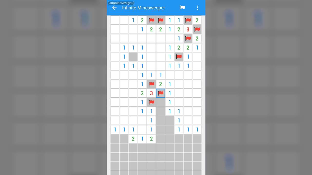 A Quick Game of Infinite Minesweeper