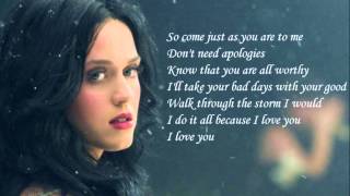 Video thumbnail of "Katy Perry - Unconditionnally - Lyrics"