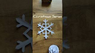 Simple Snowflake Cutting ❄️ Christmas Series Day - 10 #christmas #snowflakes#papercraft#handmade#diy