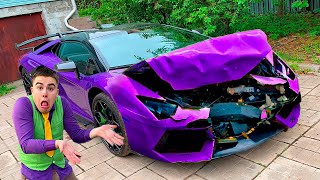 Yellow Man on Camaro Smashed Hood of Car VS Mr. Joe Created Robot Lamborghini 13+