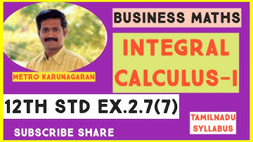 12th Std BM Ex.2.7(7) Integrate with respect to x ; e^x/(e^2x- 9)