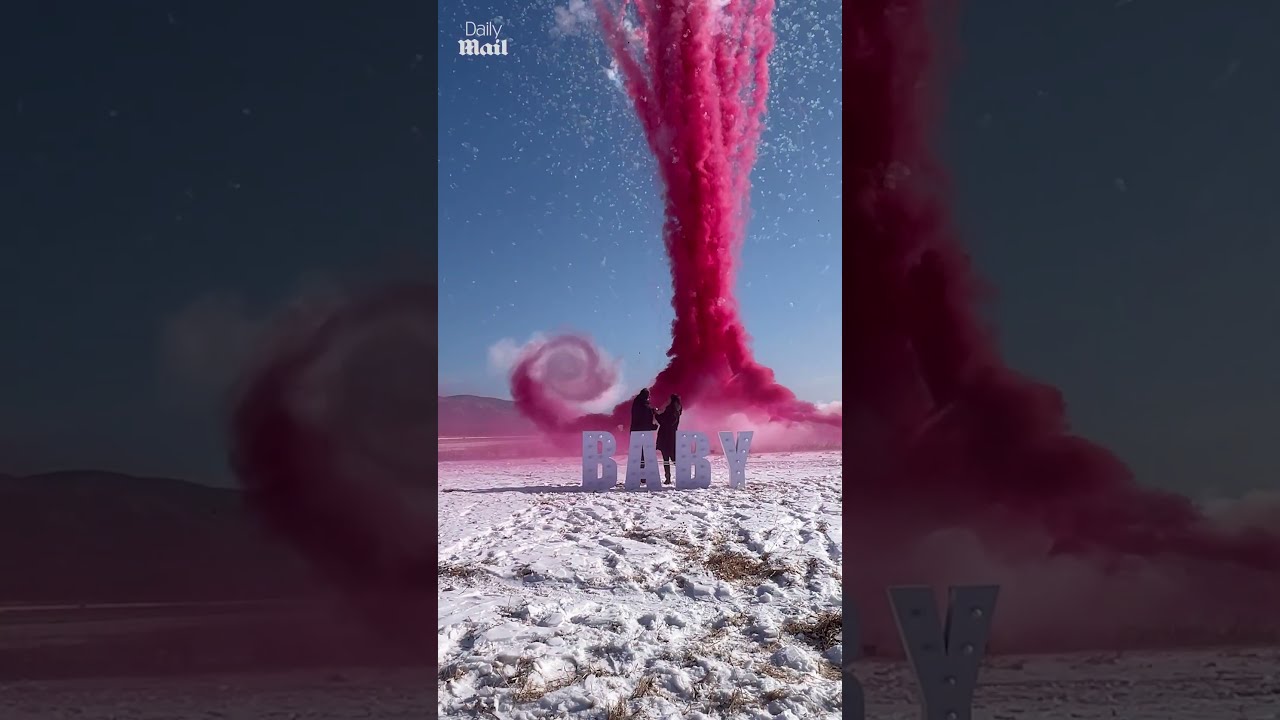 Couple S Epic Gender Reveal With Airplane And Fireworks