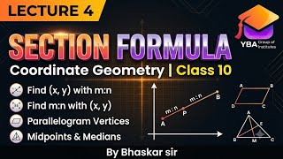 Complete Guide | Find Ratio (m:n), Midpoints & Parallelogram Vertices | L-4