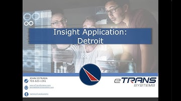 eTrans Insight Application in Detroit