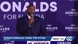 Byron Donalds campaigns in Collier County ahead of Florida primary