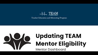 Updating Mentor Eligibility