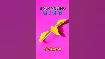 Paper Bird | Origami Balancing Bird #diy #origami #paper #papercrafts