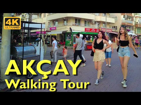 Edremit Akcay Walking Tour 4K UHD 50fps | Bus Terminal - Republic Blv - Akçay Kordon