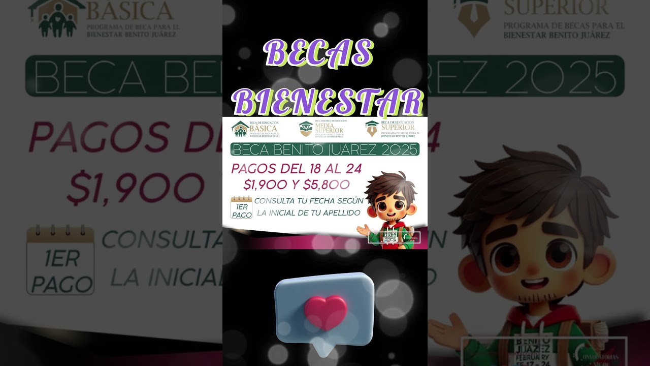 📌💰Del 19 al 24 de febrero pagos para alumnos de la Beca Benito Juárez 2025
