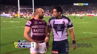 Manly Sea Eagles vs Melbourne Storm Fight 2011 Blair vs Stewart