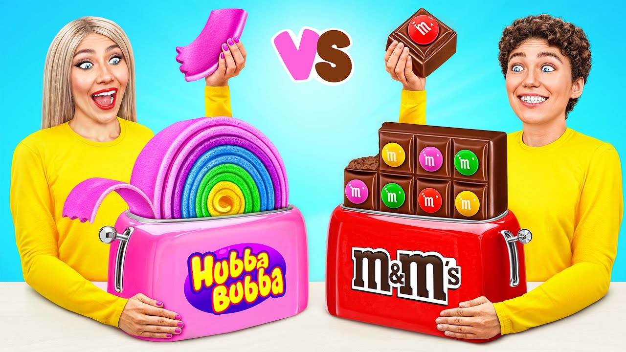 Bubble Gum vs Chocolate Food Challenge | Edible Battle by Choco DO