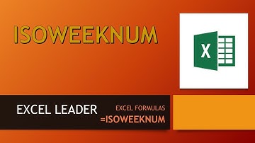 EXCEL FORMULA #33 (ISOWEEKNUM) # Very useful to check / calculate week number as per ISO