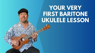 BEGINNER LESSON #1 with TABS BARITONE UKULELE TUTORIAL