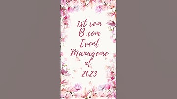 1st sem Bcom Event Management question paper BU 2023 ❤️✨