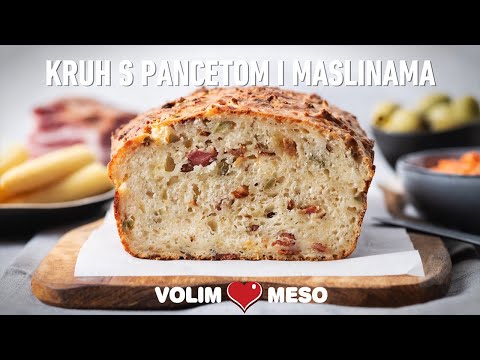 Video: Italijanski Kruh S Maslinama I Maslinama U Mašini Za Kruh