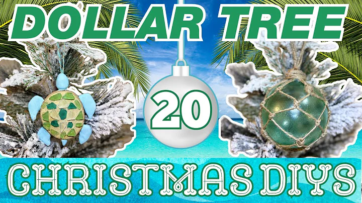 It's Beachmas! 20 Dollar Tree DIY Christmas Ornaments for a Coastal Christmas Tree 🐠🎄
