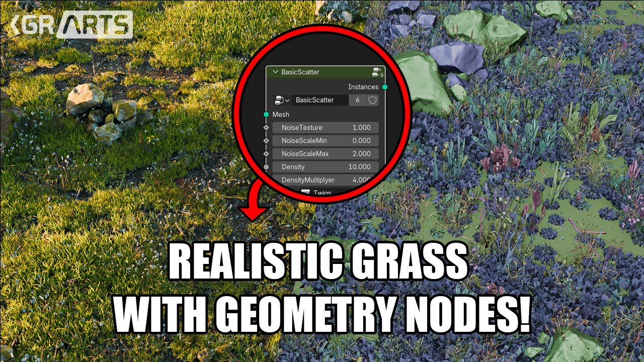 Master Procedural Grass Land Generator - Blender 4.2 Tutorial - YouTube