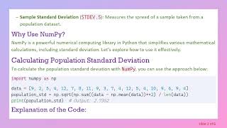 Understanding STDEV.S and STDEV.P Calculations Using NumPy in Python