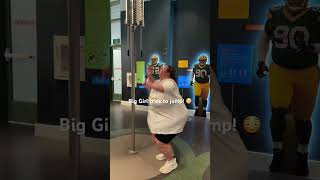 Big Girl TRIES to JUMP! (500lbs ) 😳🤯 #ssbbw #plussize #belly