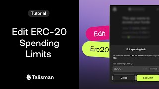 Edit ERC-20 Spending Limits