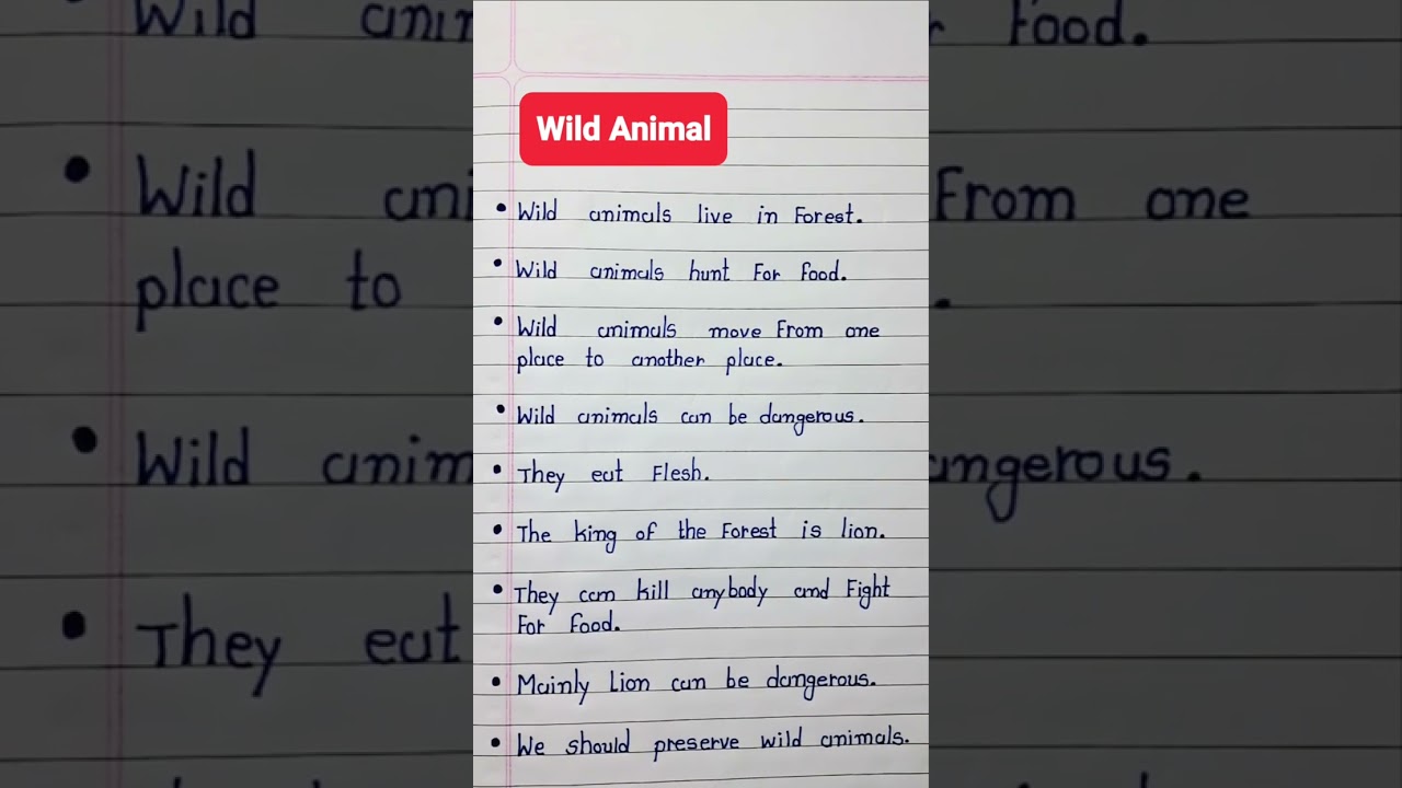 Wild Animals | Animals | Essay On Wild Animals | 10 Lines On Wild Animals 