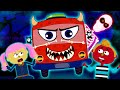 Wheels On the Bus Go Round | Spooky Bus Ride for Kids | Midnight Magic | Teehee Town