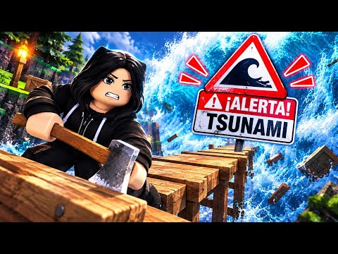 BUILD TO ESCAPE THE TSUNAMI 🌊 ROBLOX