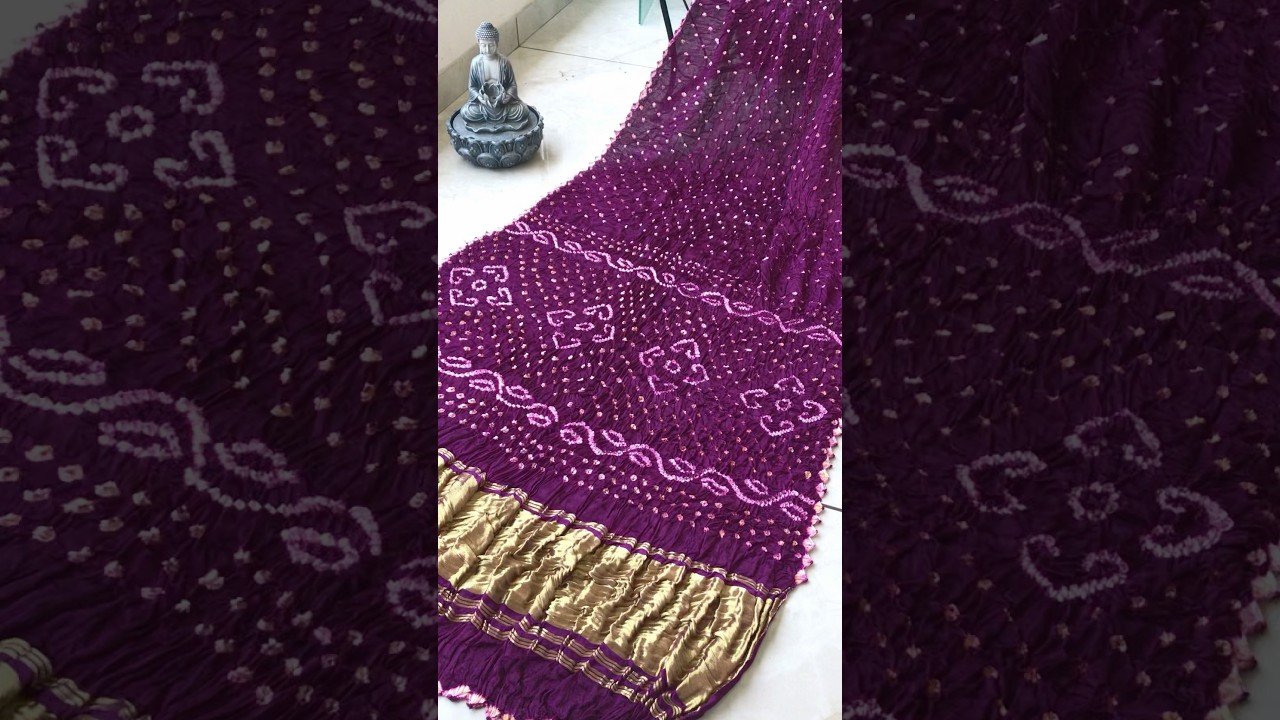 Pure Modal Silk Hand Bandhej Bandhani Saree