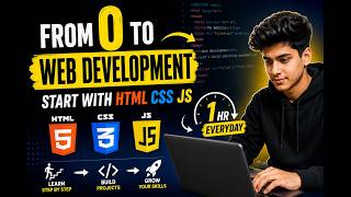 🔴 LIVE: Web Development From Zero | HTML CSS JS | Everyday for 1 Hour | Day - 2