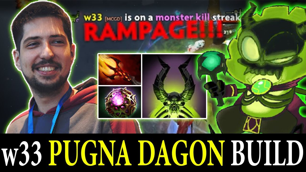 w33 DAGON BUILD WITH PUGNA | Dota 2 Pro Players Clips