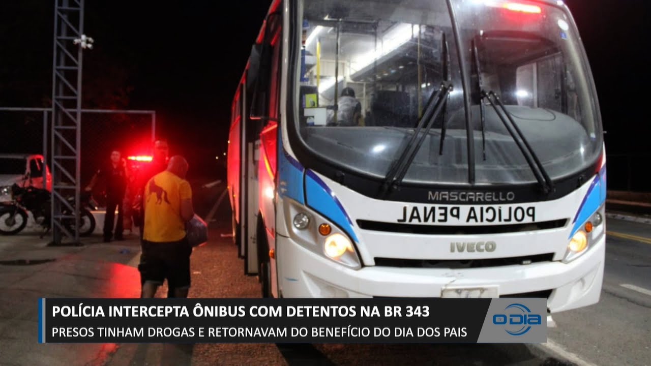 Polícia intercepta ônibus co detentos no BR 343 15 08 2023