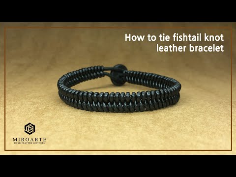 피쉬테일매듭 가죽 팔찌 만들기 How to tie fishtail leather bracelet