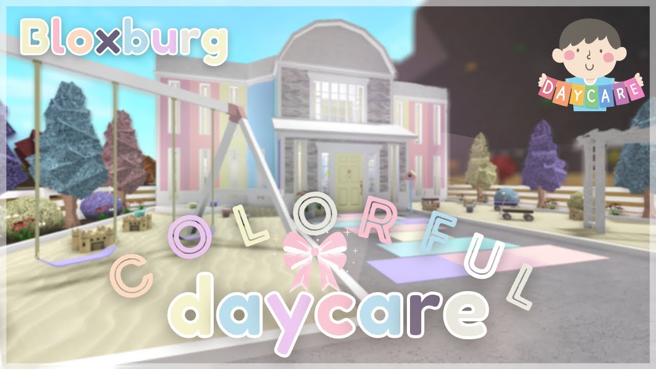 Roblox Bloxburg Rainbow Pastel Daycare Speedbuild Tour | My XXX Hot Girl