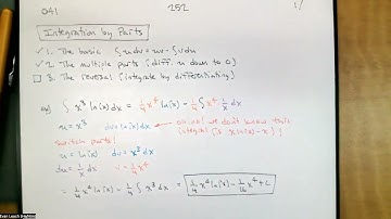 252.041.1 Integration by Parts, Part 3