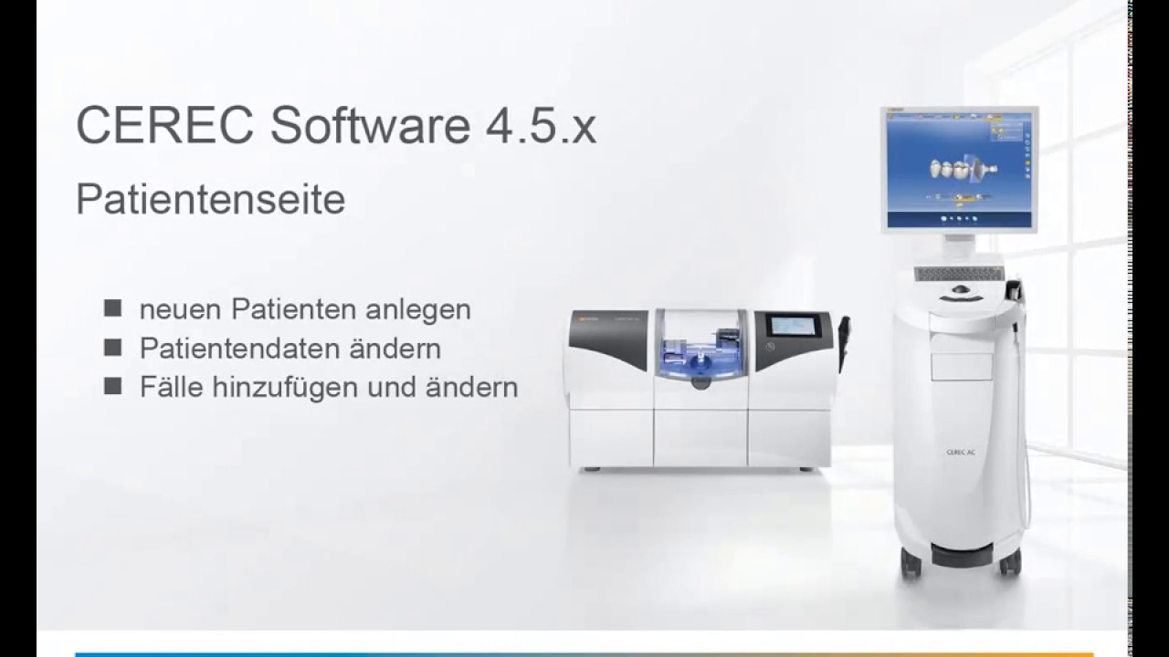 CEREC SW 4.5.x Patientenseite